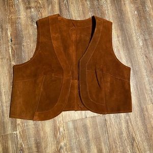 Vintage leather suede vest
